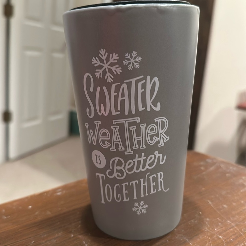Coffee ceramic mug for hot or cold drinks keeps hot or cold 8 oz NEW